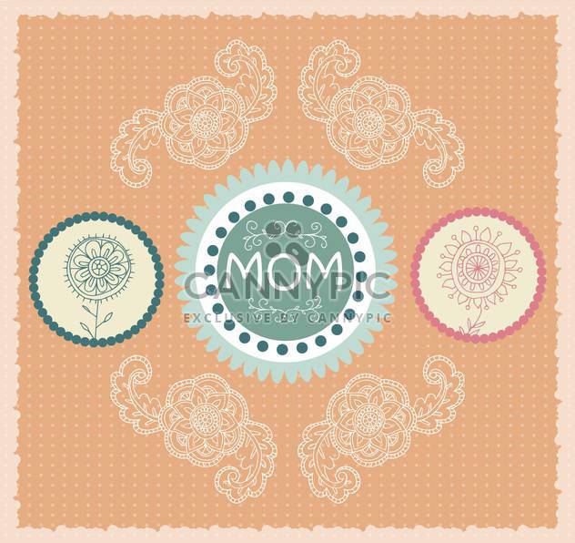 mother's day greeting banners with spring flowers - vector gratuit #135052 