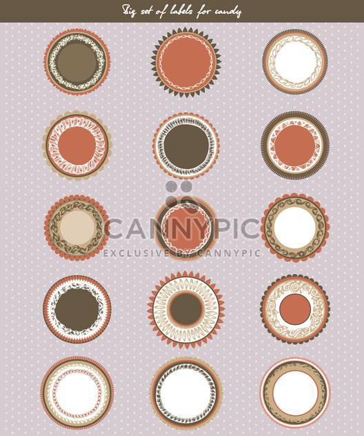 retro style set of labels for candy - Kostenloses vector #135112